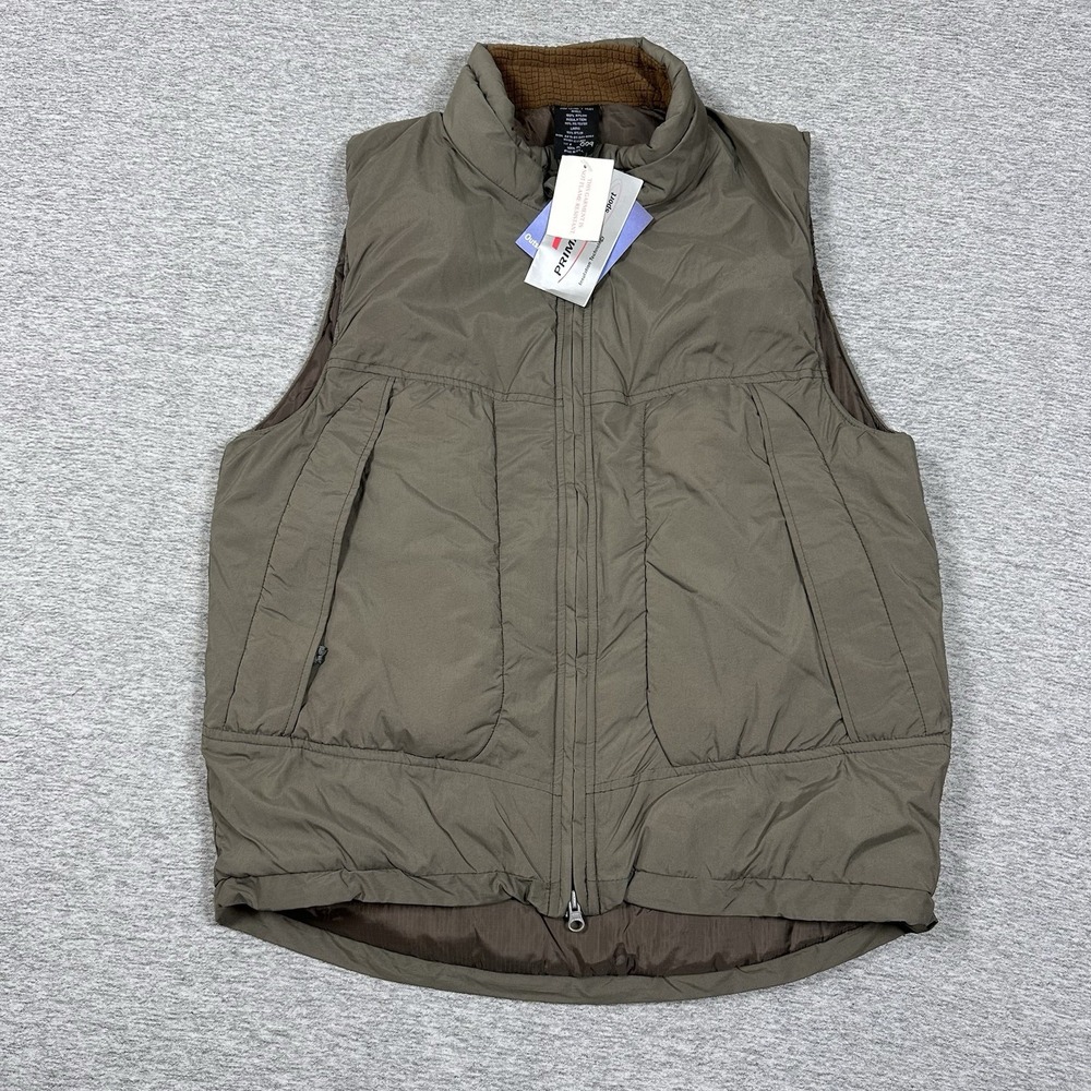 PCU Sekri Primaloft Vest Mens Small Green Gray Level 7 Epic Full Zip Outdoor NEW